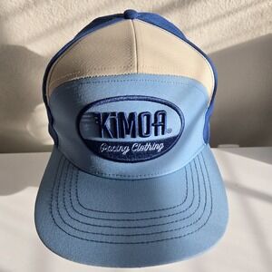 Kimoa Racing Clothing Snapback Hat Cap Blue Tan Embroidered Logo Snapback 14 New
